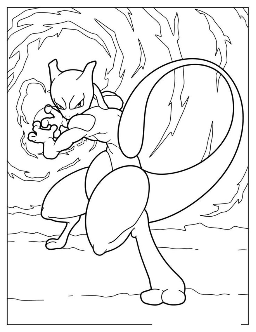 Tranh tô màu pokemon huyền thoại số 18