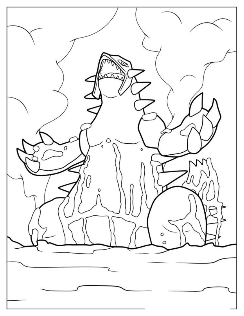 Tranh tô màu pokemon huyền thoại số 19