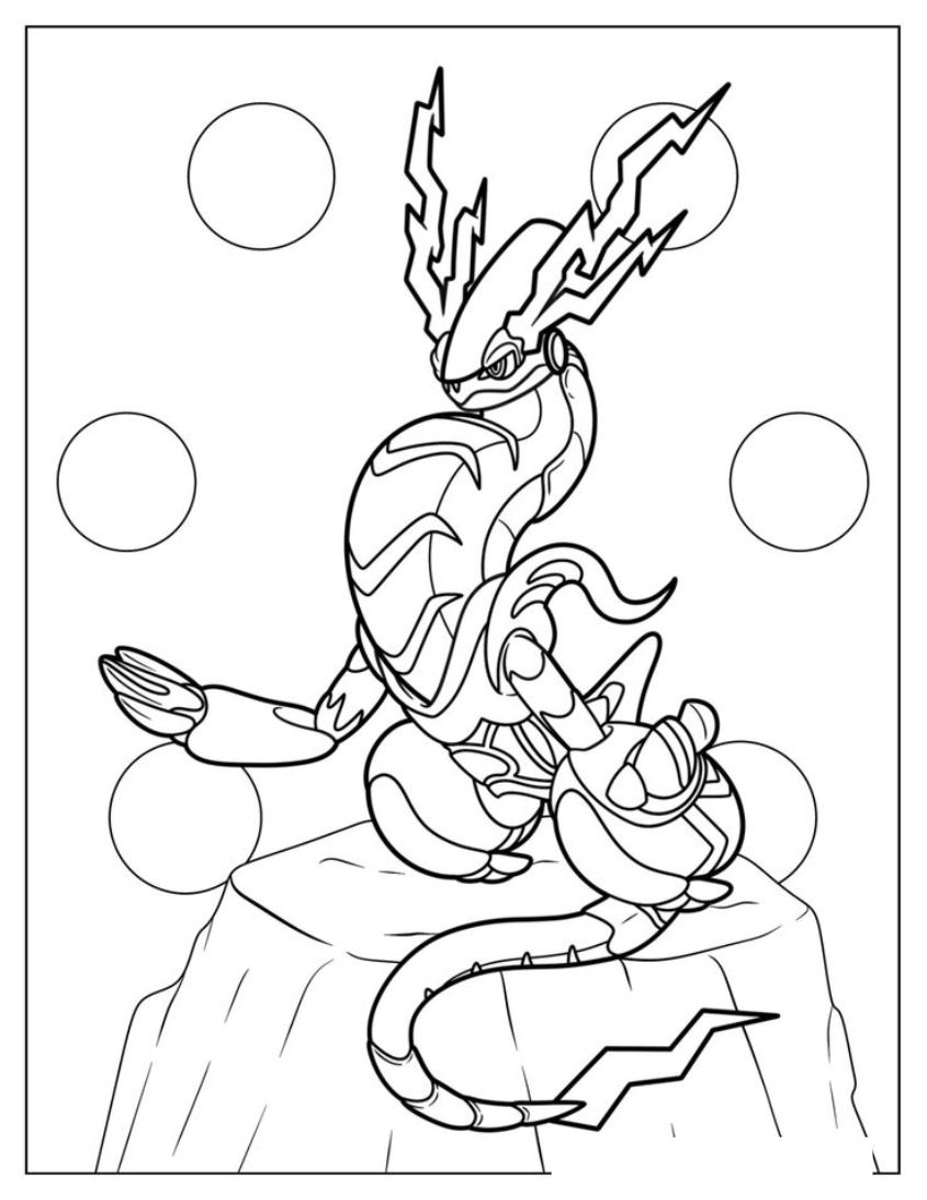 Tranh tô màu pokemon huyền thoại số 20