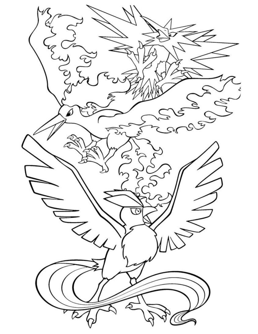 Tranh tô màu pokemon huyền thoại số 21