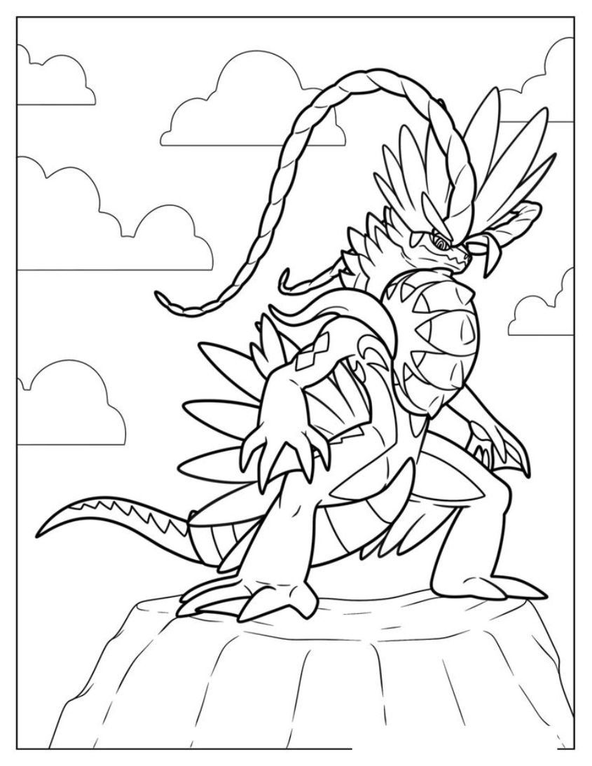 Tranh tô màu pokemon huyền thoại số 22