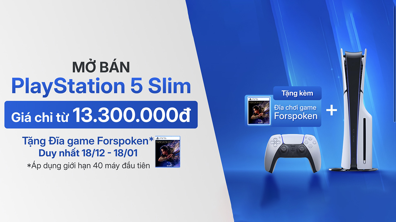 Khuyến mãi độc quyền: Mua máy chơi game Sony PlayStation 5 Slim nhận ngay đĩa game Forspoken