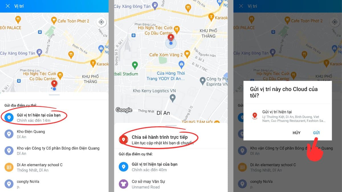 Cách gửi định vị Zalo trên điện thoại Android