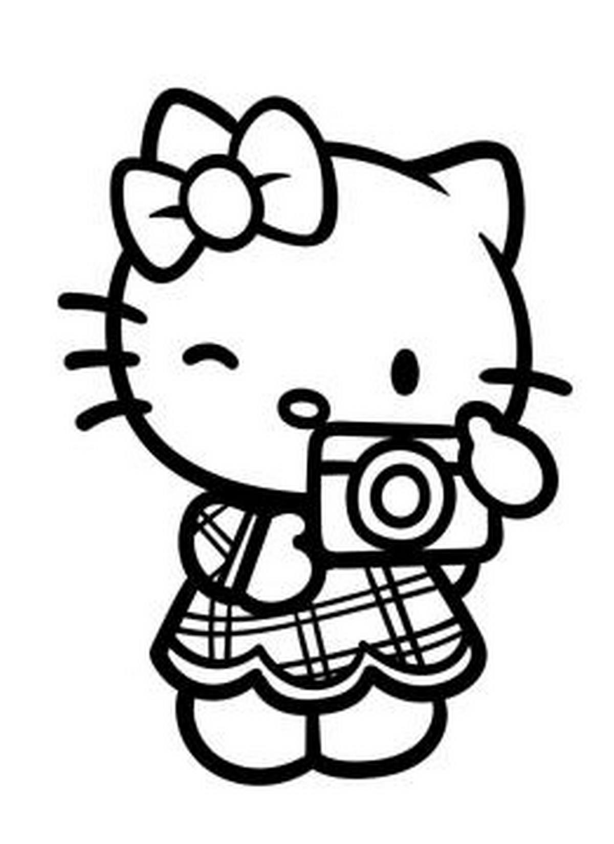 Tranh tô màu Hello Kitty đáng yêu số 28