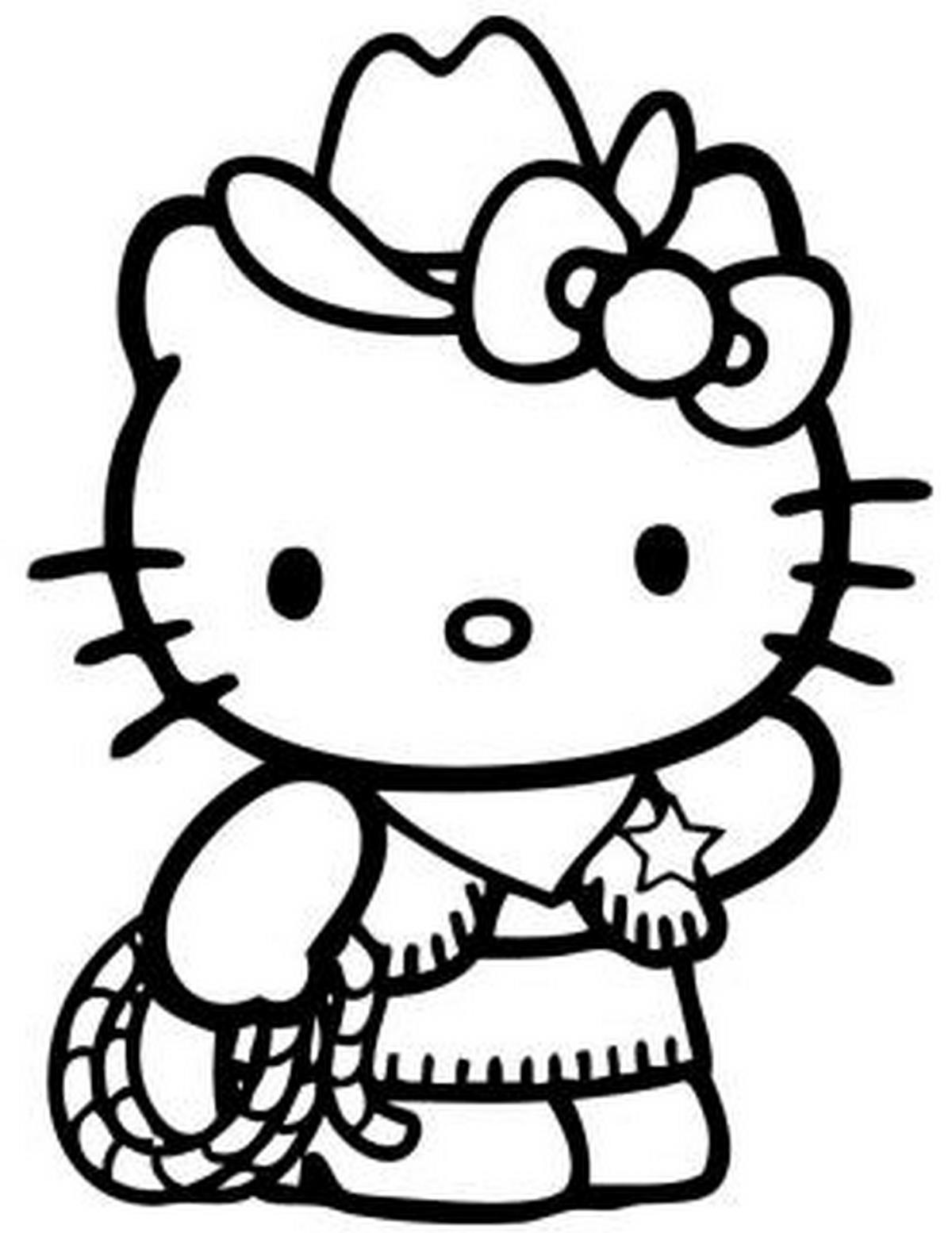 Tranh tô màu Hello Kitty đáng yêu số 33