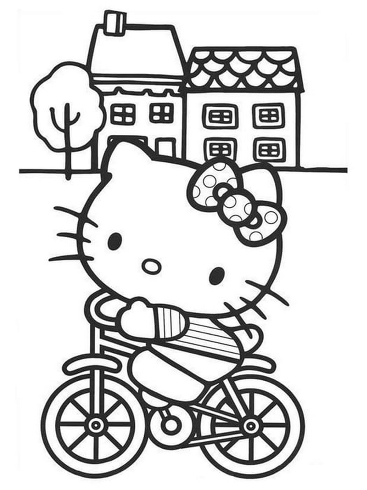 Tranh tô màu Hello Kitty đáng yêu số 41