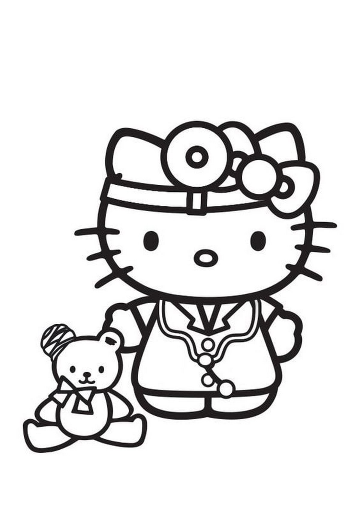 Tranh tô màu Hello Kitty vui nhộn số 49