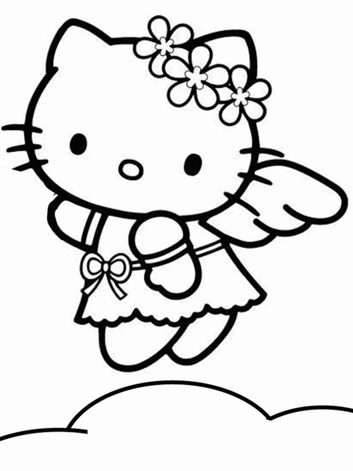 Tranh tô màu Hello Kitty vui nhộn số 49