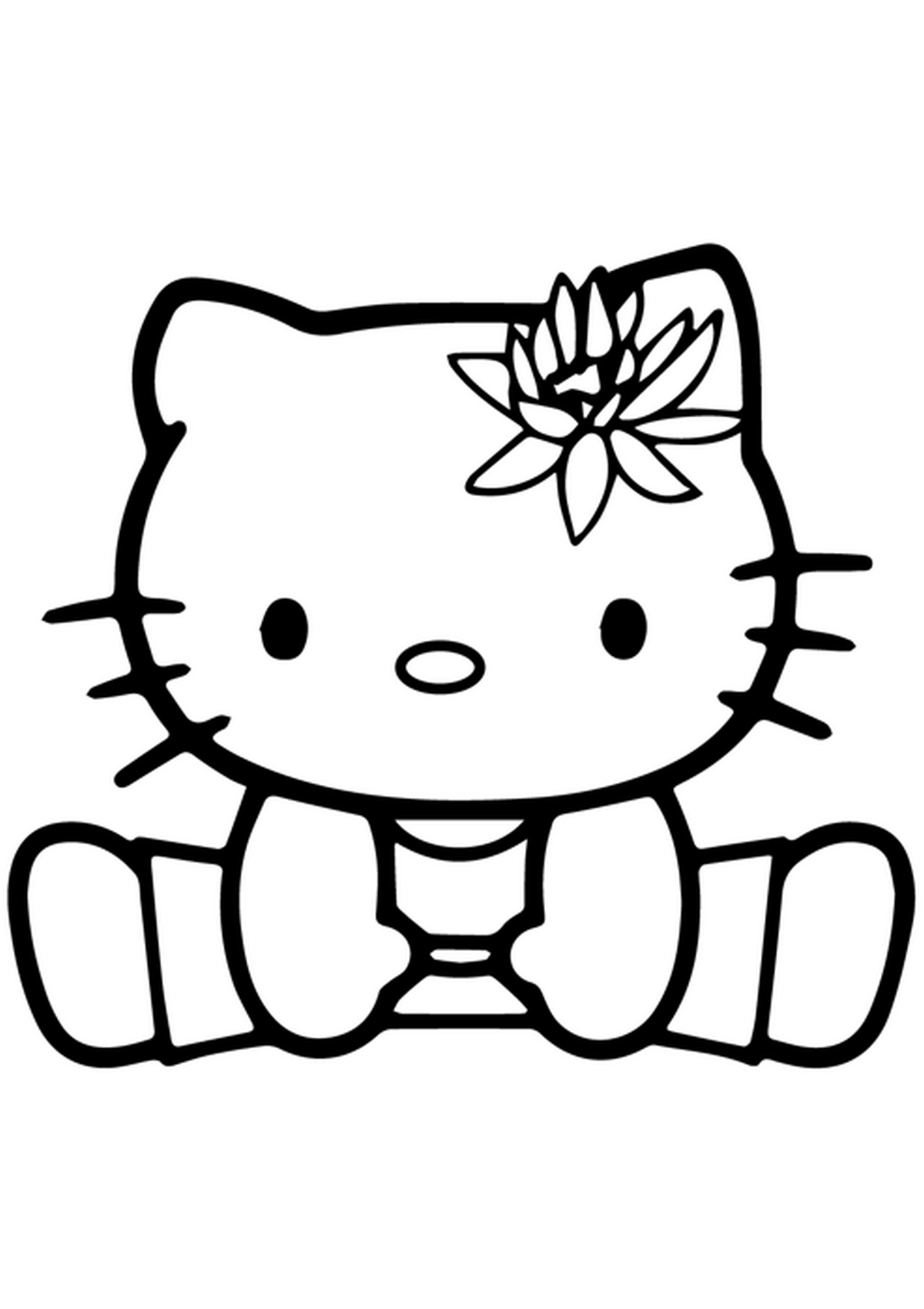 Tranh tô màu Hello Kitty đang yêu số 51