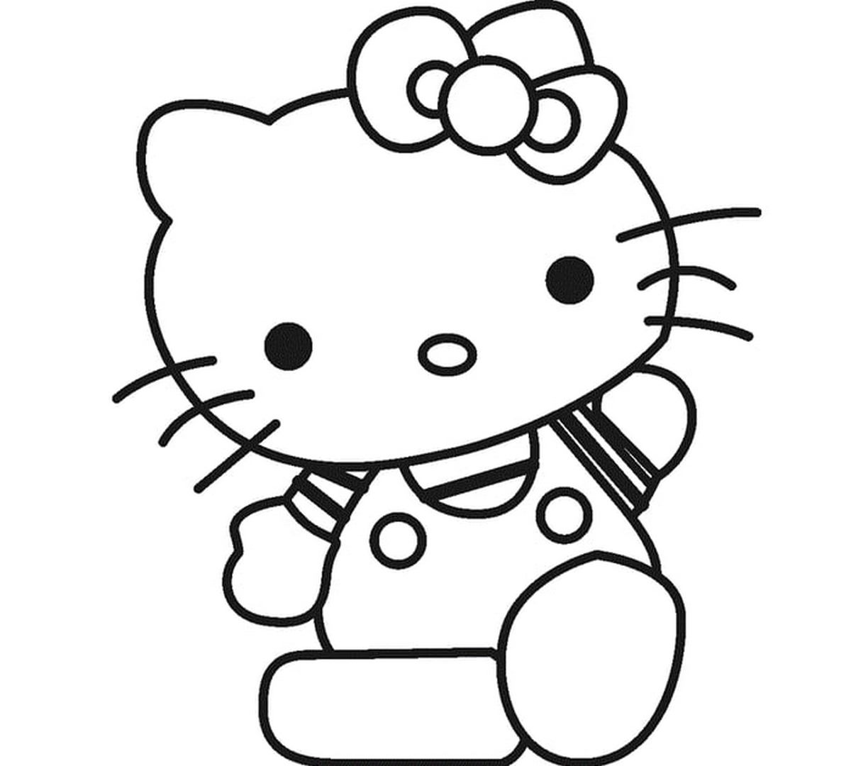 Tranh tô màu Hello Kitty đang yêu số 60