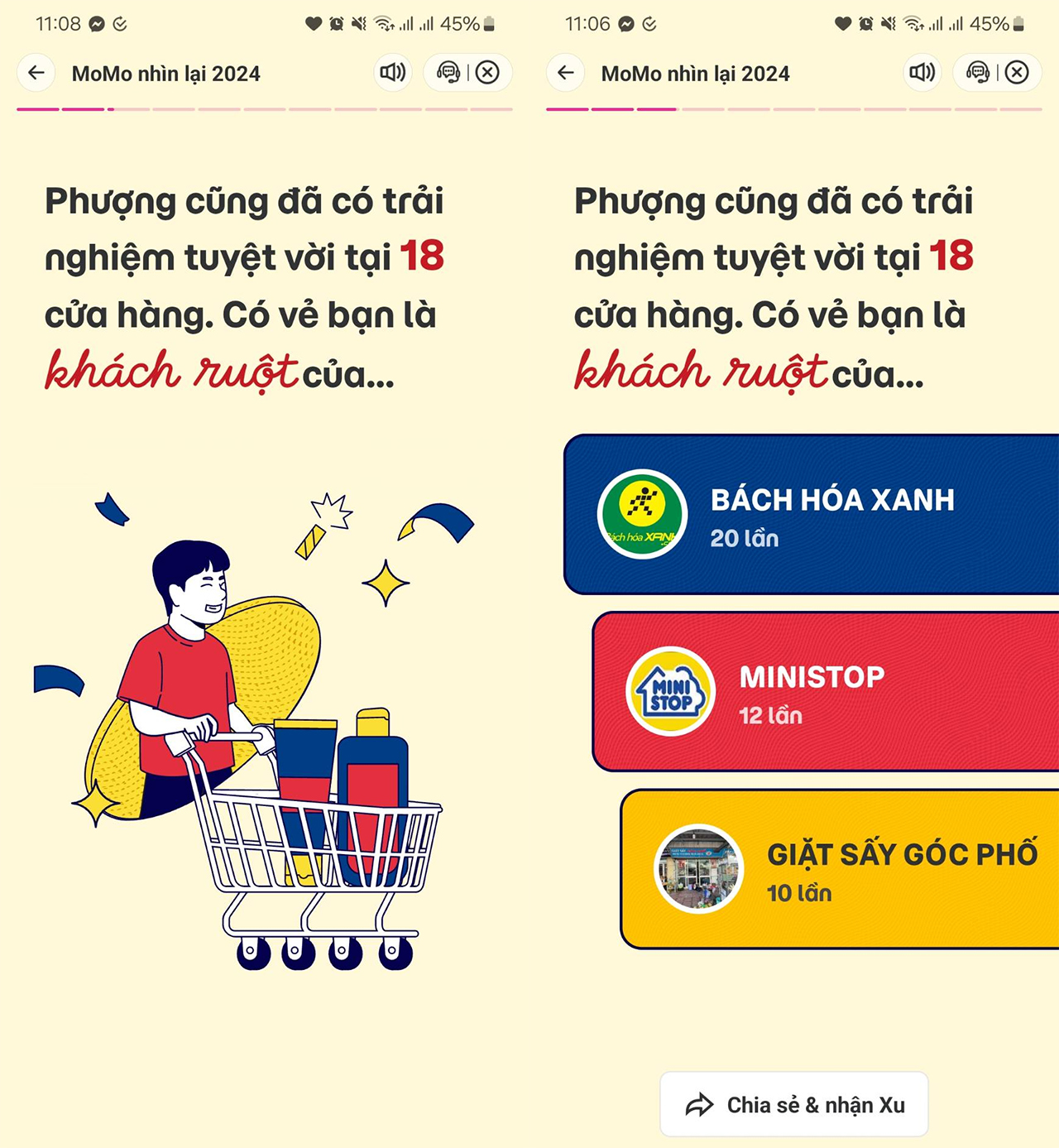 Cách xem nhìn lại 2024 trên MoMo