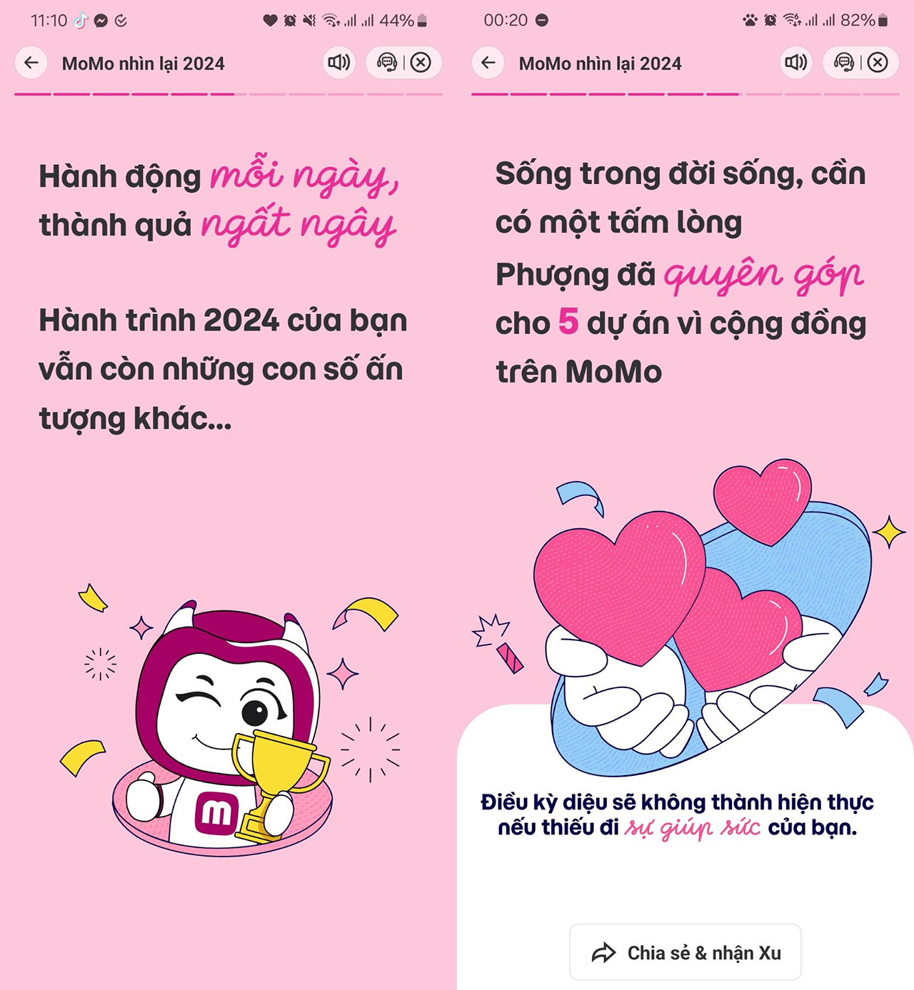 Cách xem nhìn lại 2024 trên MoMo