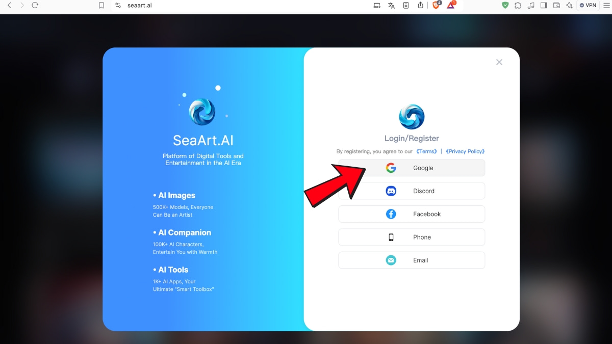  Bạn chọn cách đăng ký tài khoản tùy ý
