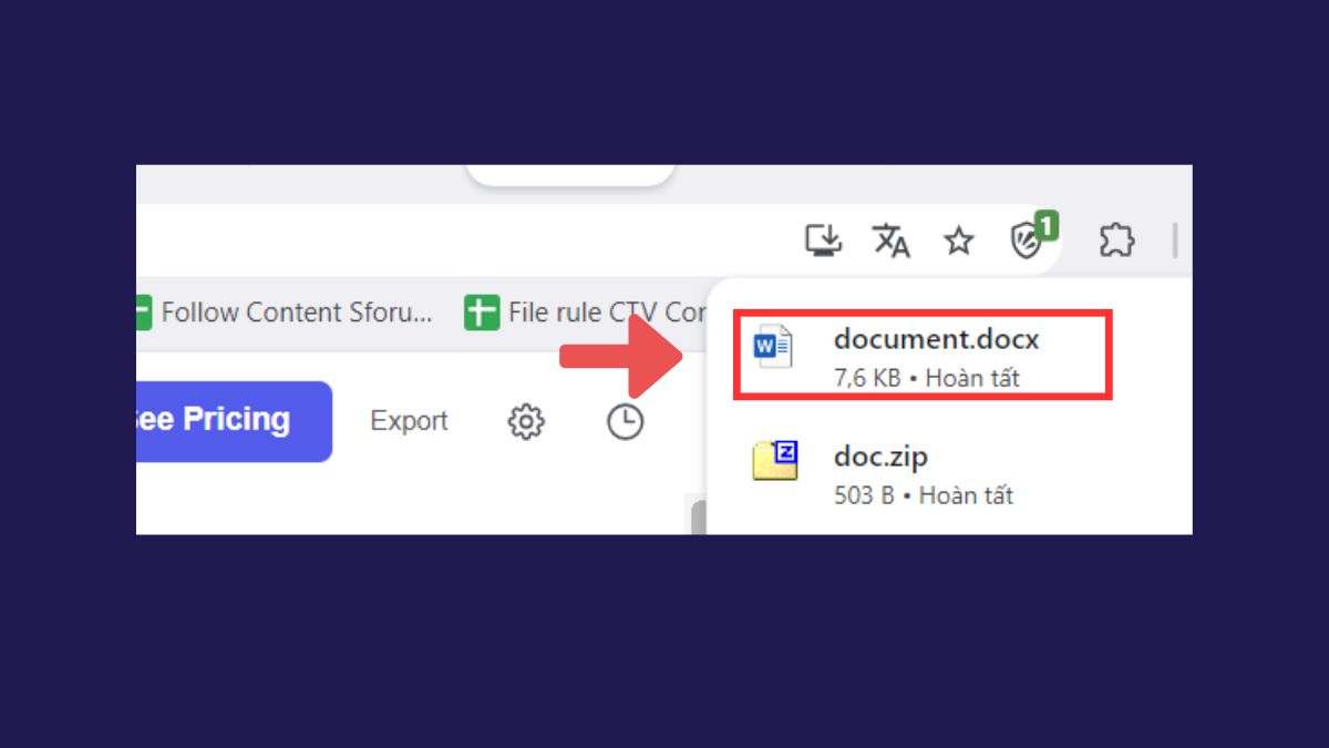 Kiểm tra file đã lưu về thiết bị của bạn.