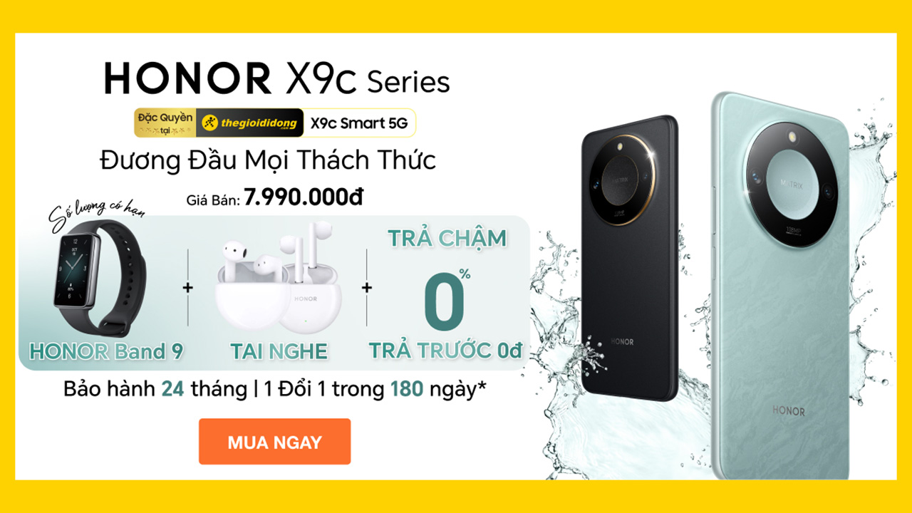 Hotsale mở bán HONOR X9c Smart 5G đặc quyền và HONOR X9c 5G: Tặng HONOR Band 9, tai nghe cùng nhiều ưu đãi khác