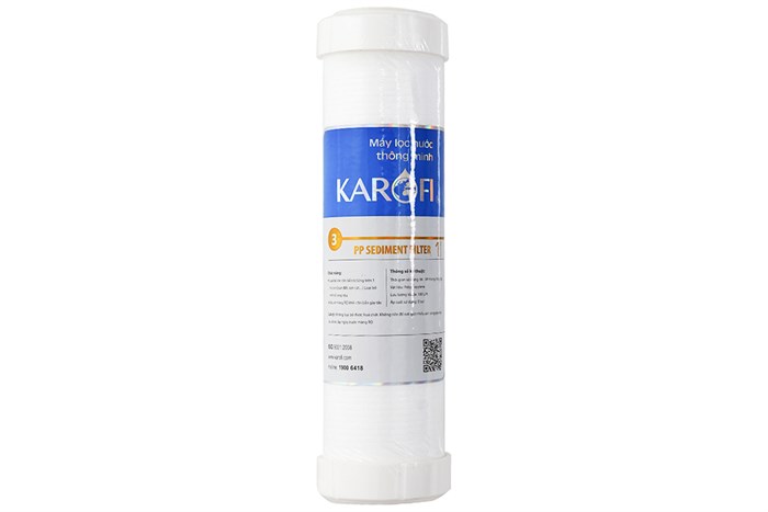 Lõi lọc thô Karofi số 3 Smax Duo PP, loại bỏ cặn bẩn ≥ 1 micron, bảo vệ màng RO