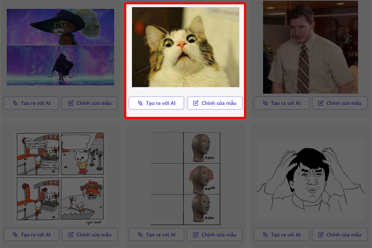 Cách tìm kiếm meme bằng AI