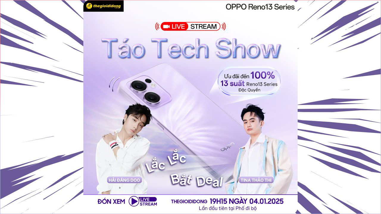 Note lịch theo dõi sự kiện livestream trải nghiệm OPPO Reno13 series, giao lưu cùng KOLs, săn điện thoại miễn phí