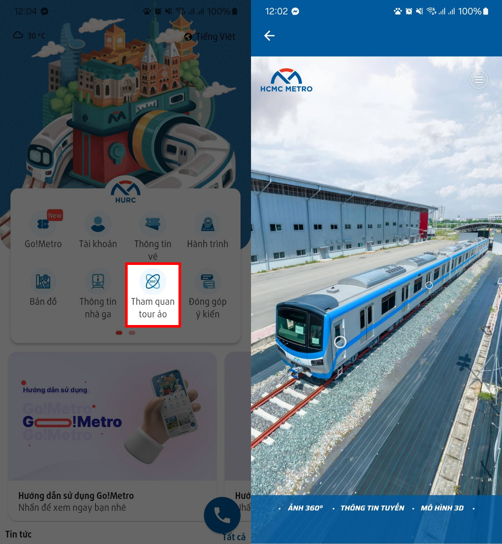 Cách tham quan Metro số 1 online