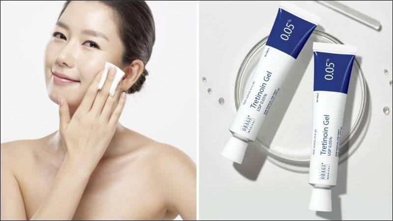 Trước khi thoa Tretinoin cần rửa mặt sạch, loại bỏ hoàn toàn lớp trang điểm