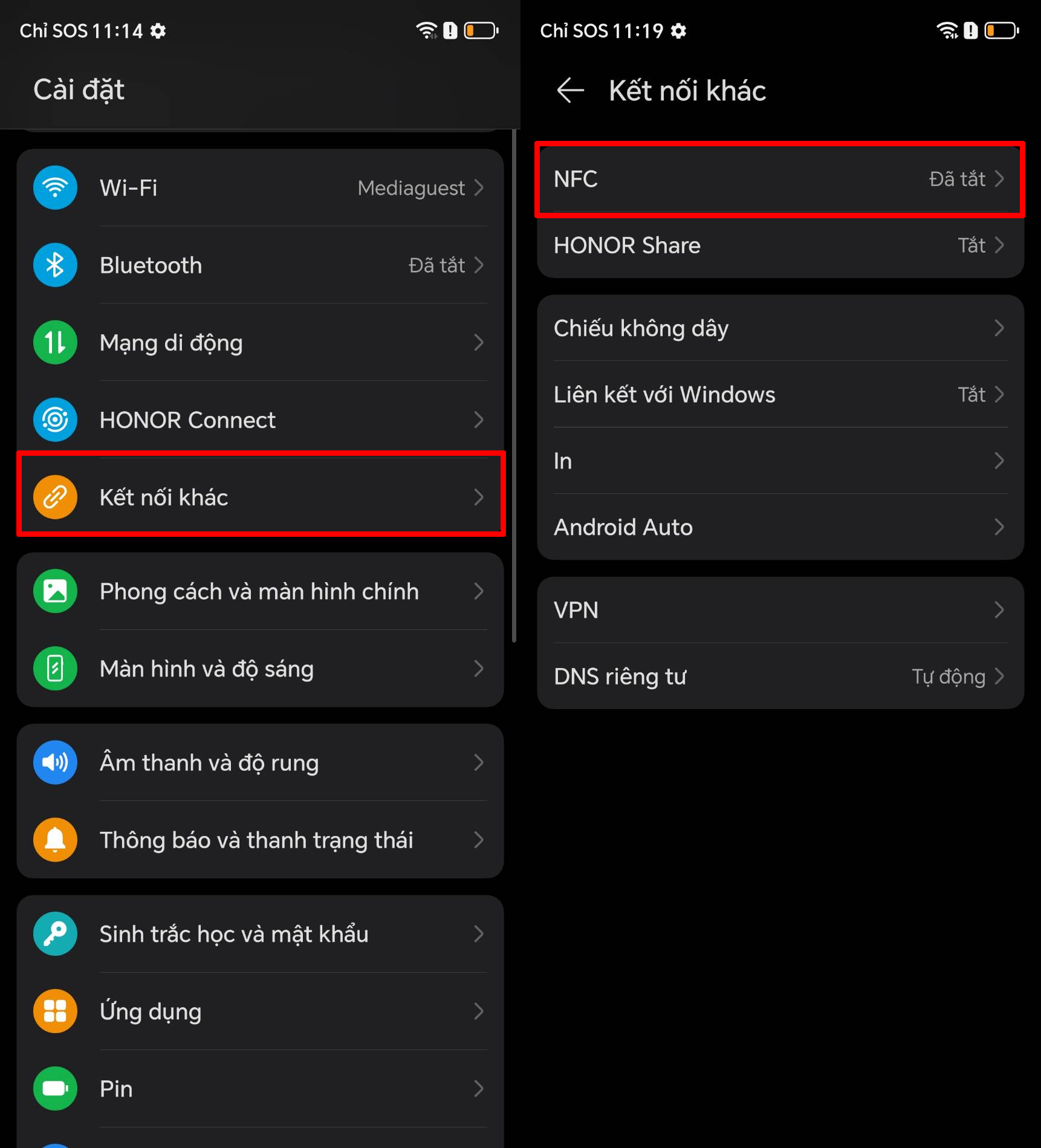 Cách bật NFC trên HONOR X9c | HONOR X9c Smart