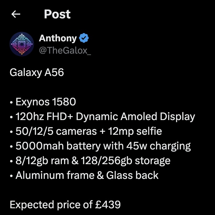 Galaxy A56