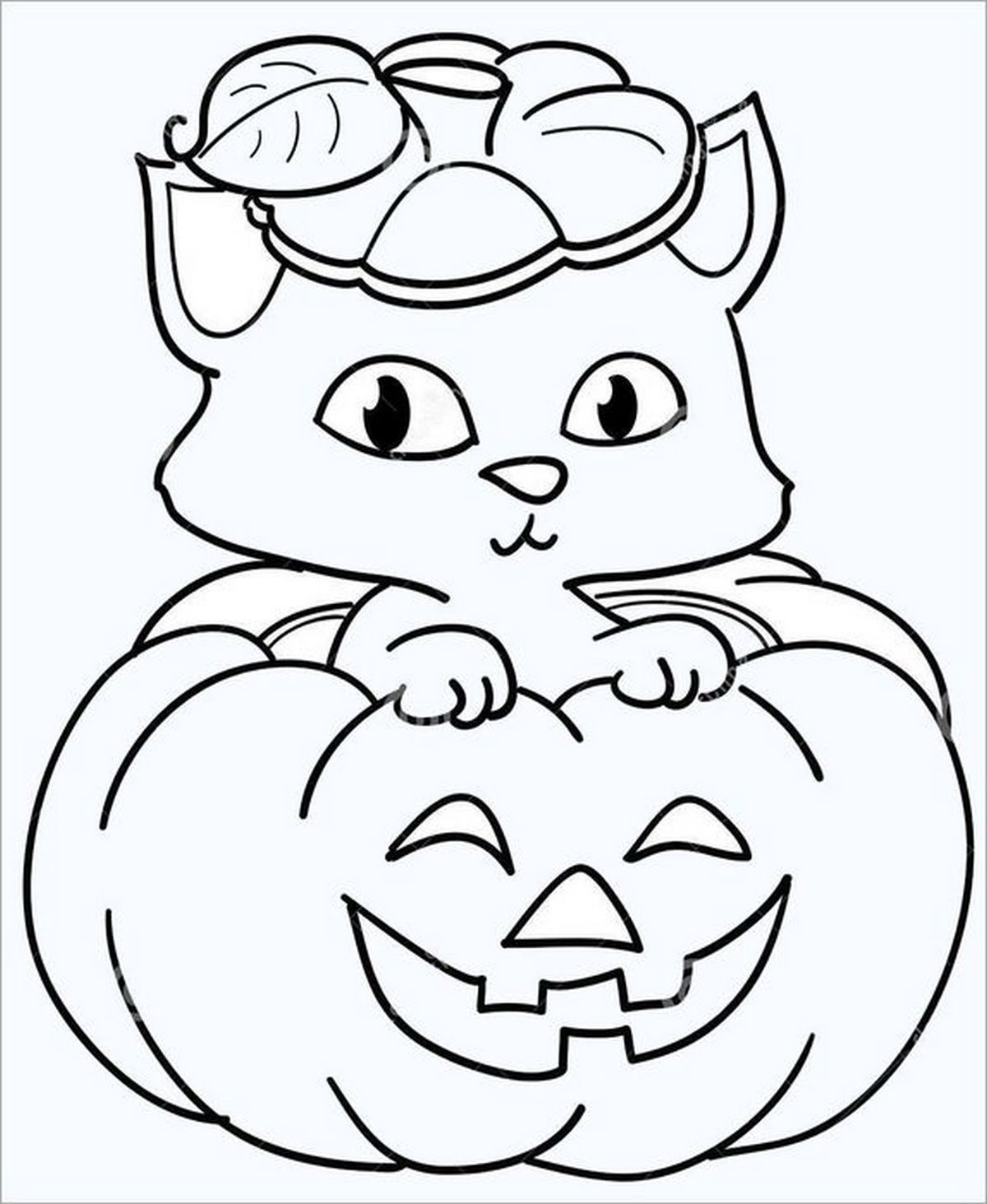 Tranh tô màu con mèo vui nhộn số 7