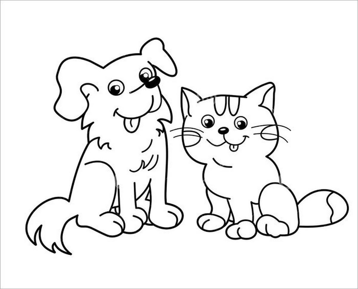 Tranh tô màu con mèo vui nhộn số 15