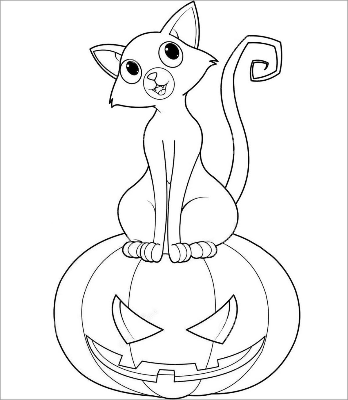 Tranh tô màu con mèo vui nhộn số 29