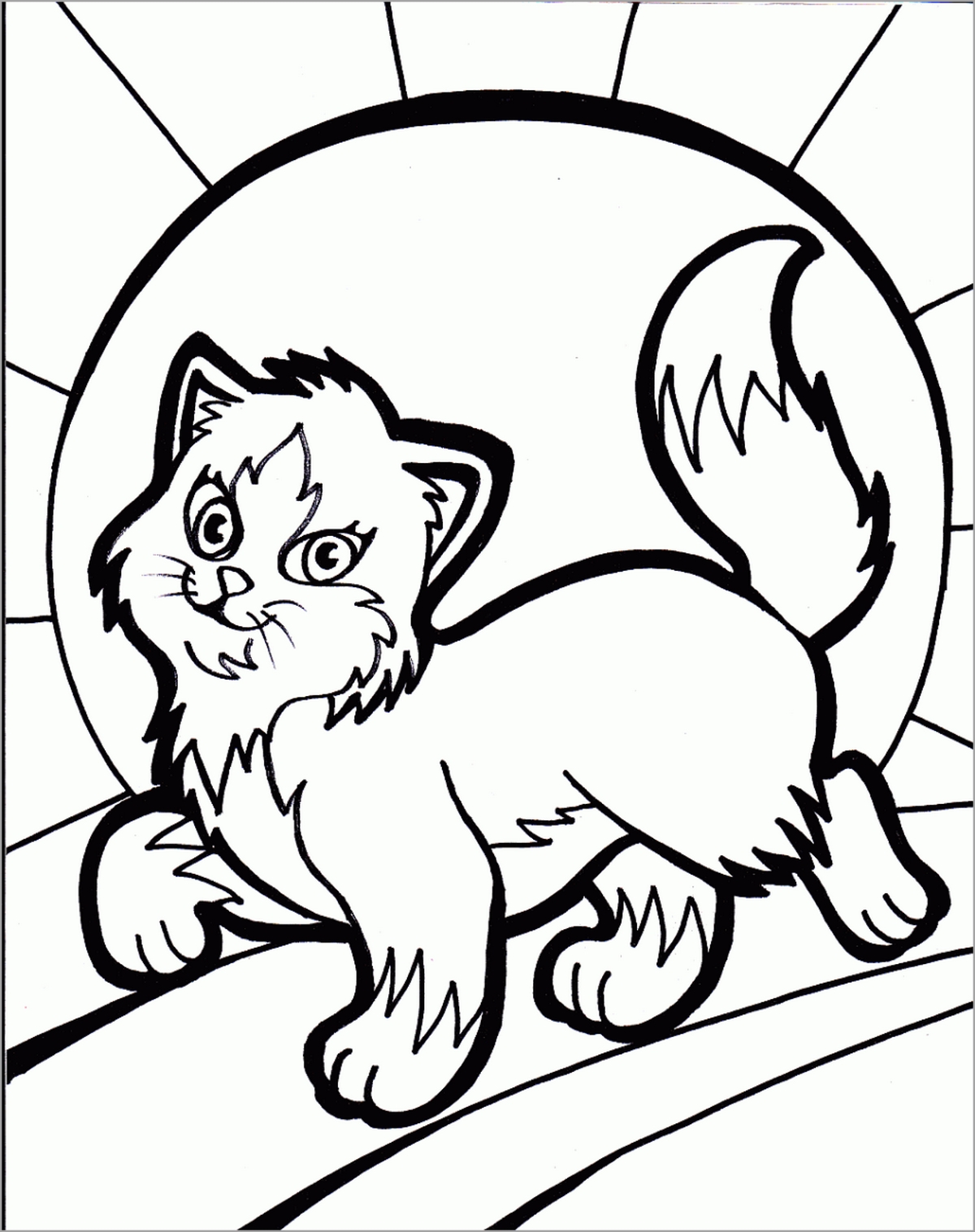 Tranh tô màu con mèo vui nhộn số 35