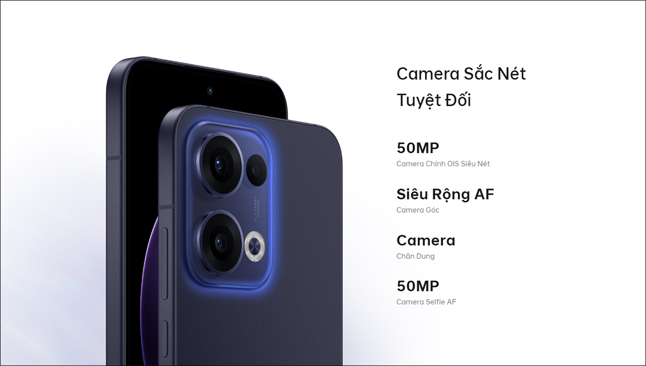 Hệ thống camera đầy sắc nét trên OPPO Reno13 5G.