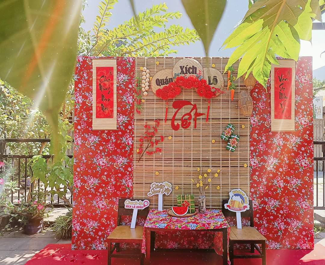 Mành tre trang trí tết 2025