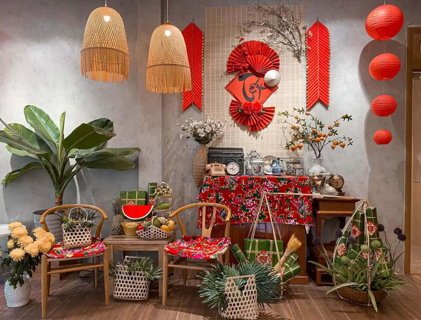 Trang trí Tết quê