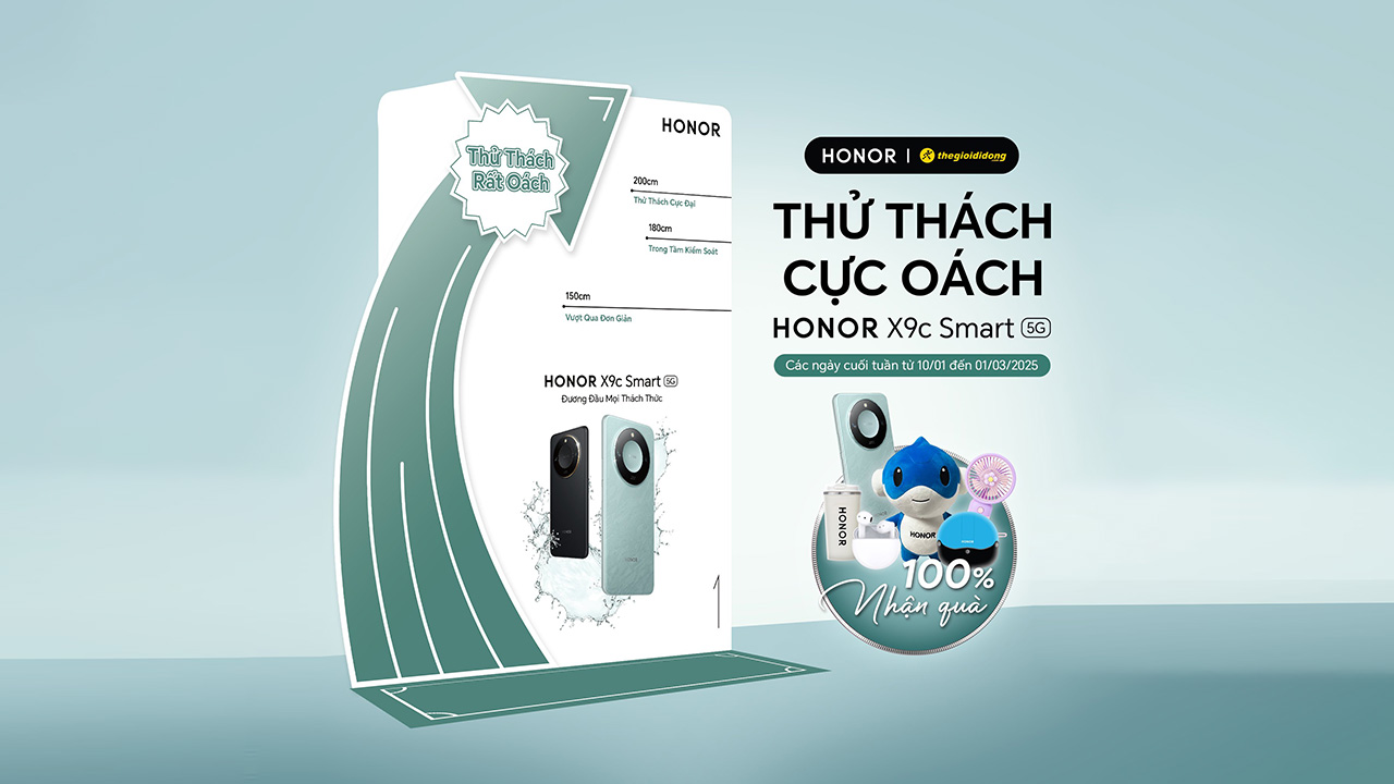 Thử thách cực oách - cơ hội rinh quà HONOR X9c Smart miễn phí tại Thế Giới Di Động