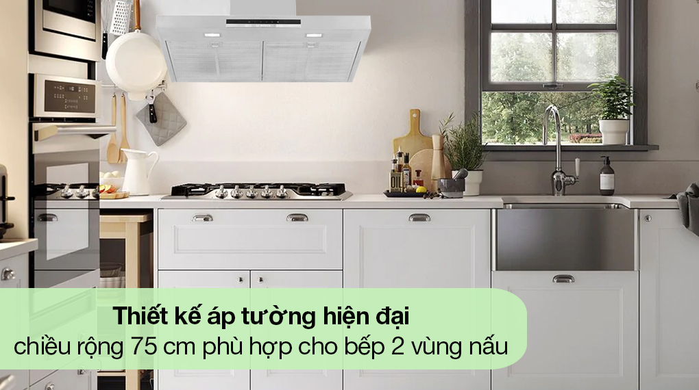 Máy hút mùi Bosch DWB77IM50 được thiết với kiểu dáng hình chữ T hiện đại 