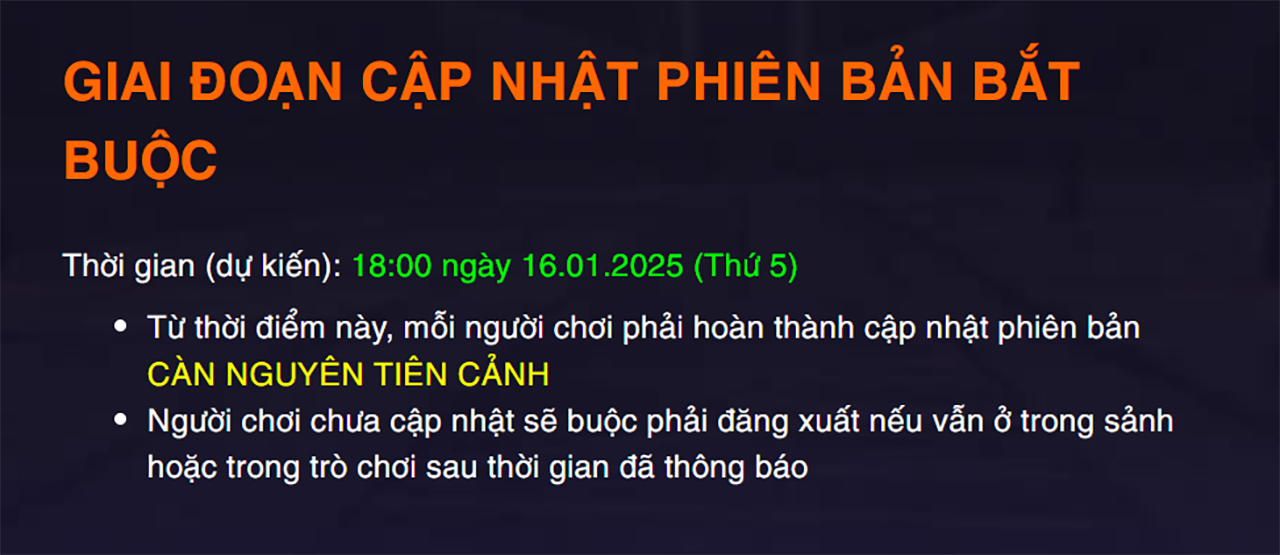 Cách cập nhật Liên Quân mùa S1 2025