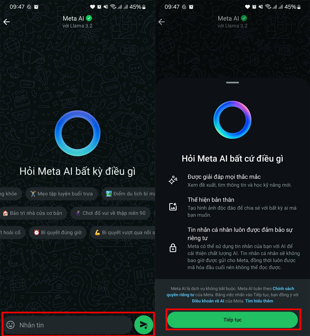 Cách sử dụng meta AI trong WhatsApp Cách sử dụng meta AI trong WhatsApp