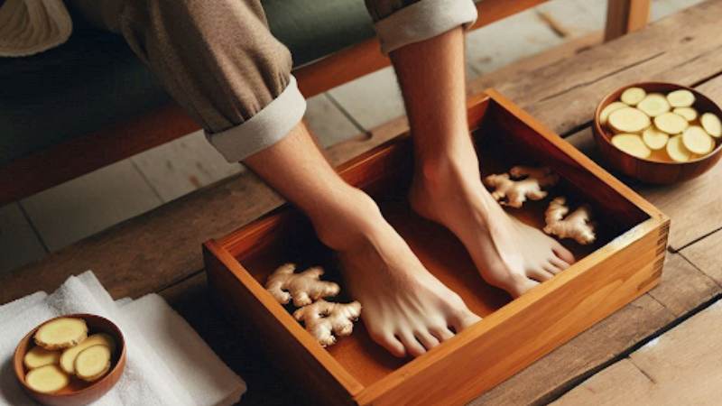Nước gừng ngâm chân chuẩn bị rất đơn giản và dễ thực hiện