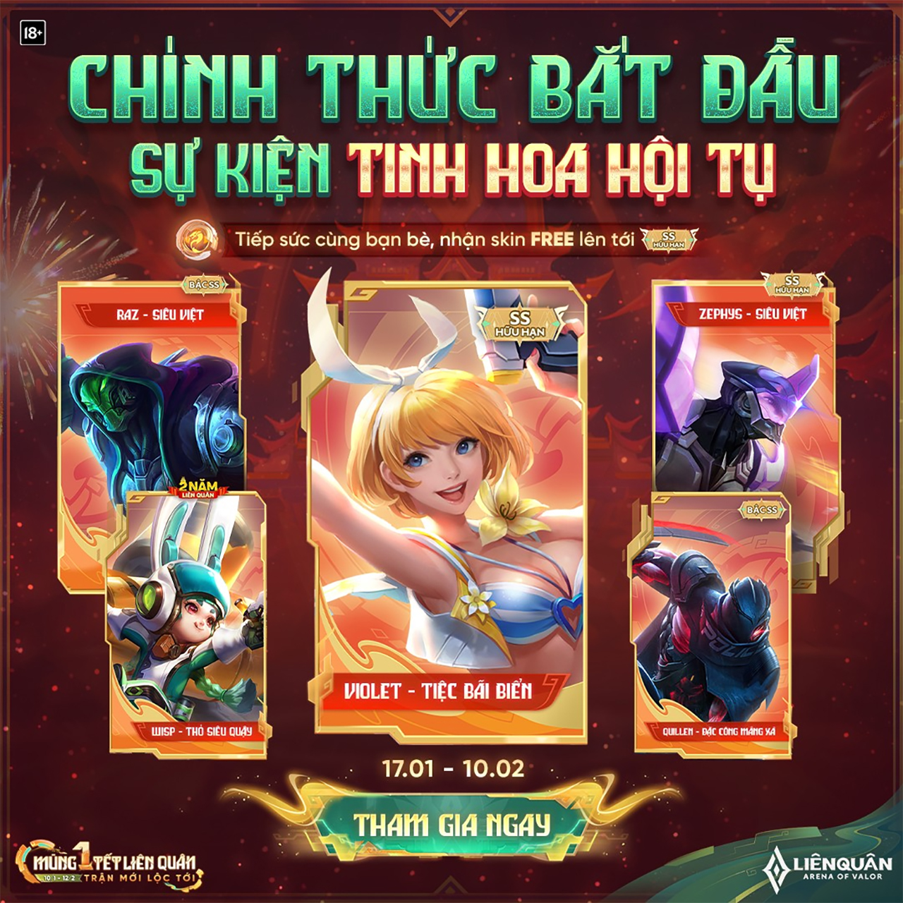 Cách nhận Skin SS miễn phí trong Liên Quân Mobile