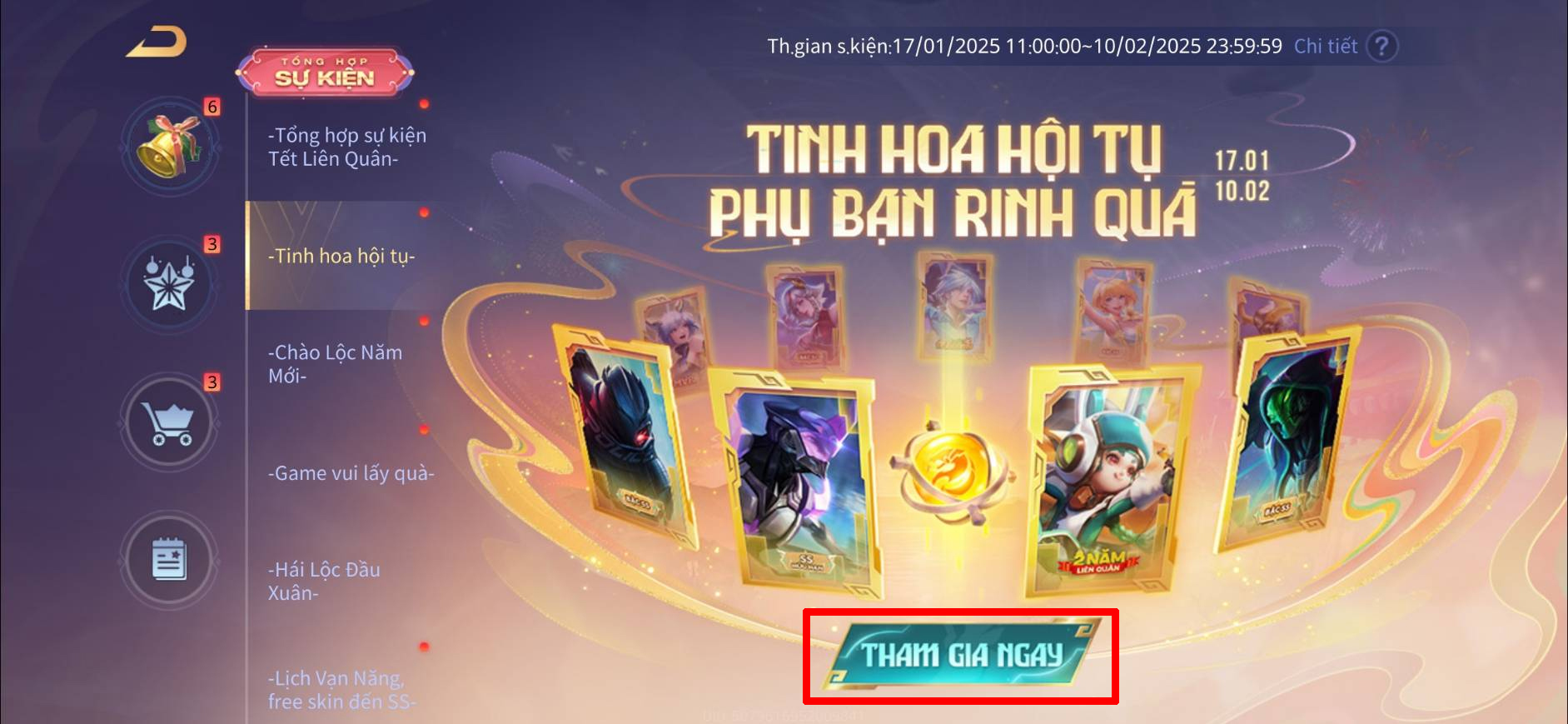 Cách nhận Skin SS miễn phí trong Liên Quân Mobile