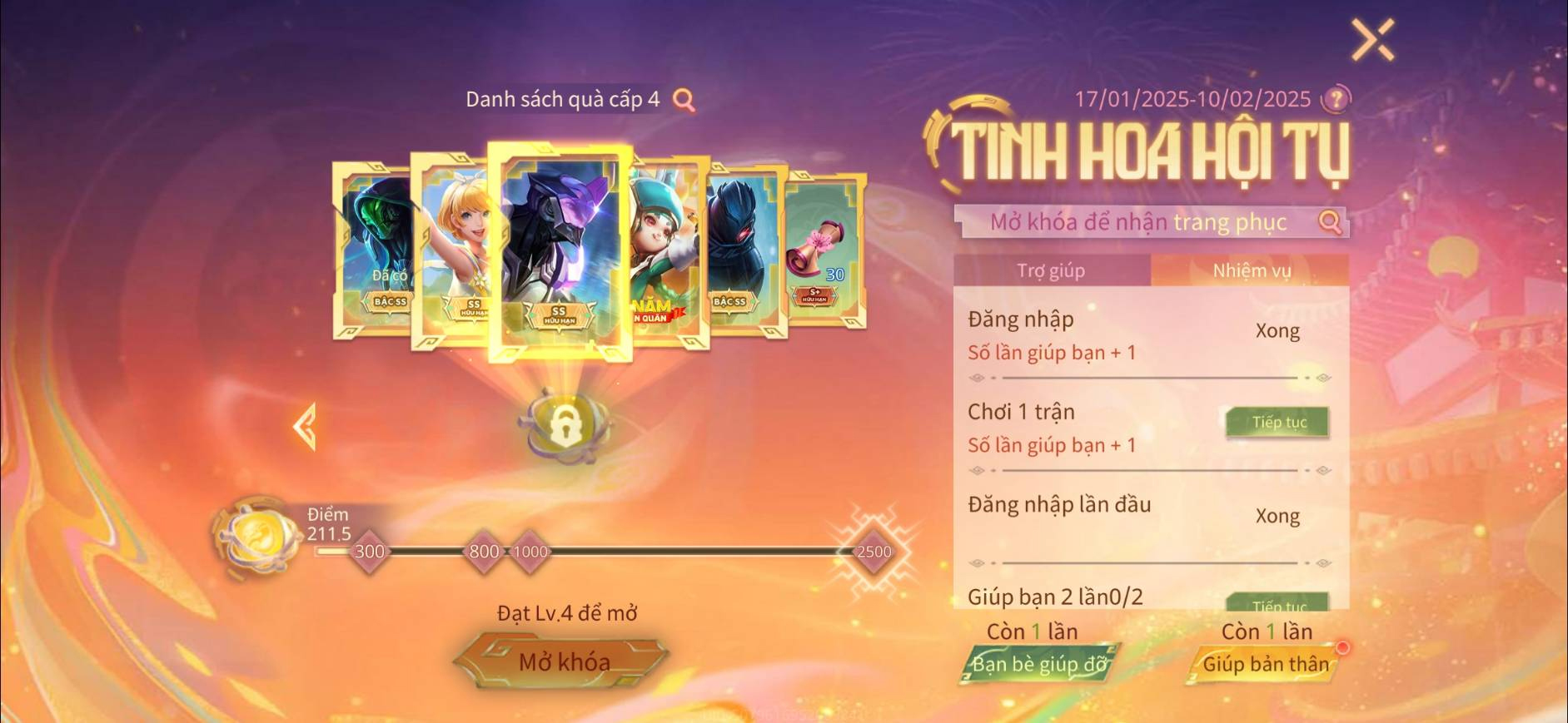 Cách nhận Skin SS miễn phí trong Liên Quân Mobile