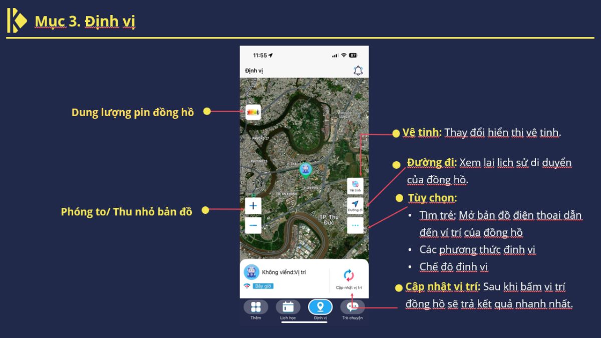 Tính năng định vị GPS trên ứng dụng Tính năng định vị GPS trên ứng dụng