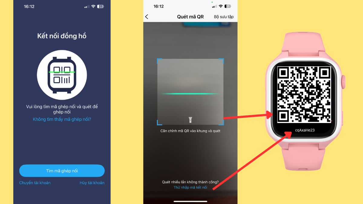 Quét mã QR hoặc nhập mã CODE với ứng dụng Quét mã QR hoặc nhập mã CODE để kết nối với ứng dụng