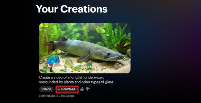 Sau khi Luma AI trả kết quả video, bạn nhấn Sau khi Luma AI trả kết quả video, bạn nhấn