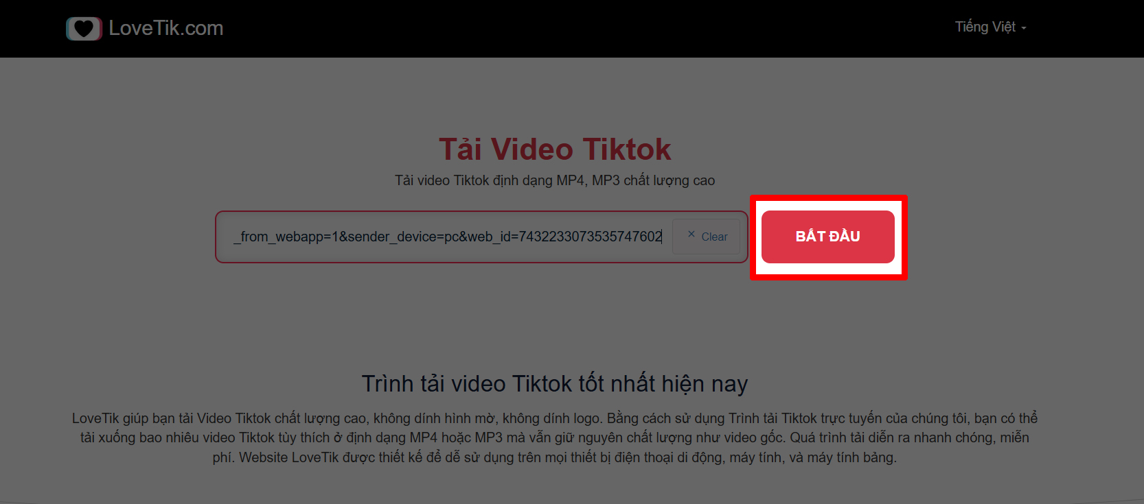 Cách tải ảnh TikTok không dính ID trên máy tính