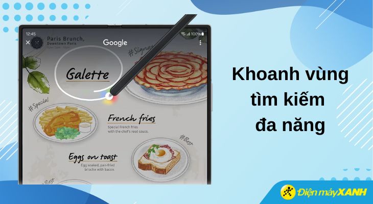 Tính năng khoanh vùng tìm kiếm đa năng (Circle to Search) cho phép người dùng tìm kiếm thông tin một cách trực quan và nhanh chóng