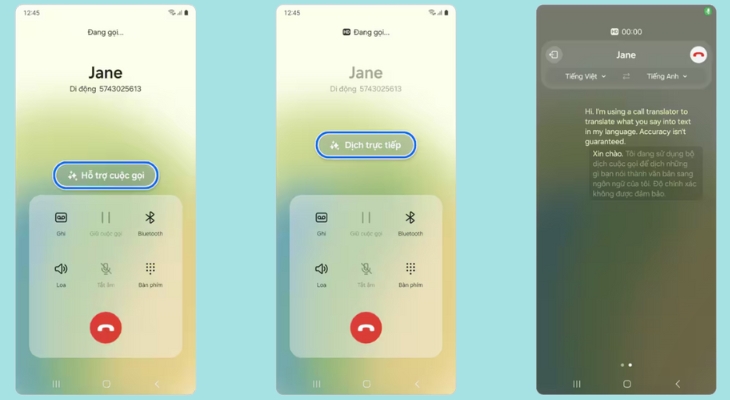 Tính năng Phiên dịch trực tiếp cuộc gọi cho phép bạn dễ dàng giao tiếp với người nói các ngôn ngữ khác mà không cần kết nối internet