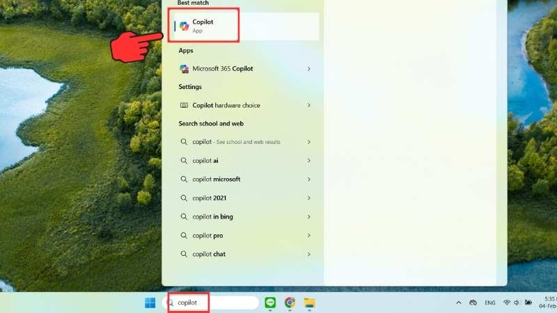 Kích hoạt Copilot từ thanh Taskbar sau khi cập nhật hệ điều hành