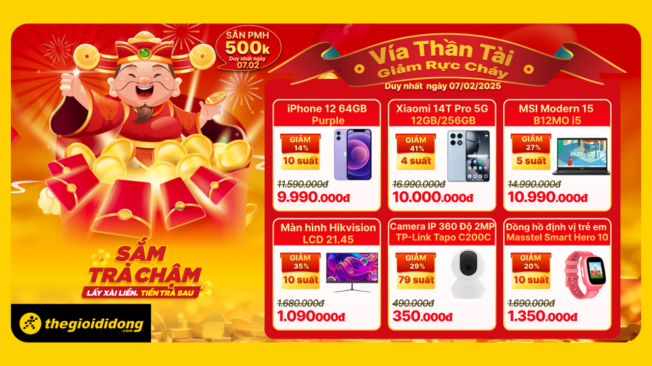 Vía thần tài - Giảm rực cháy: 10 suất Xiaomi 14T Pro chỉ 10 triệu, iPhone 15 Pro Max giảm đến 2 triệu