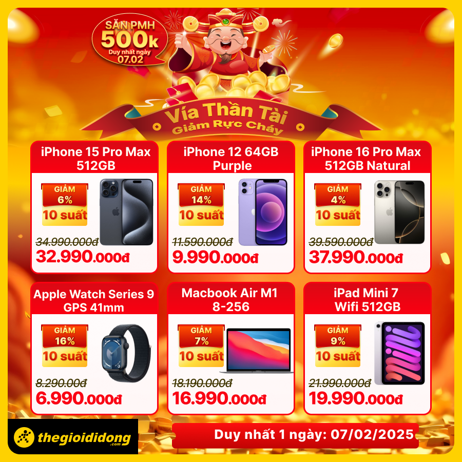 Vía thần tài - Giảm rực cháy: 10 suất Xiaomi 14T Pro chỉ 10 triệu, iPhone 15 Pro Max giảm đến 2 triệu